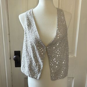 Eileen Fisher sequin vest